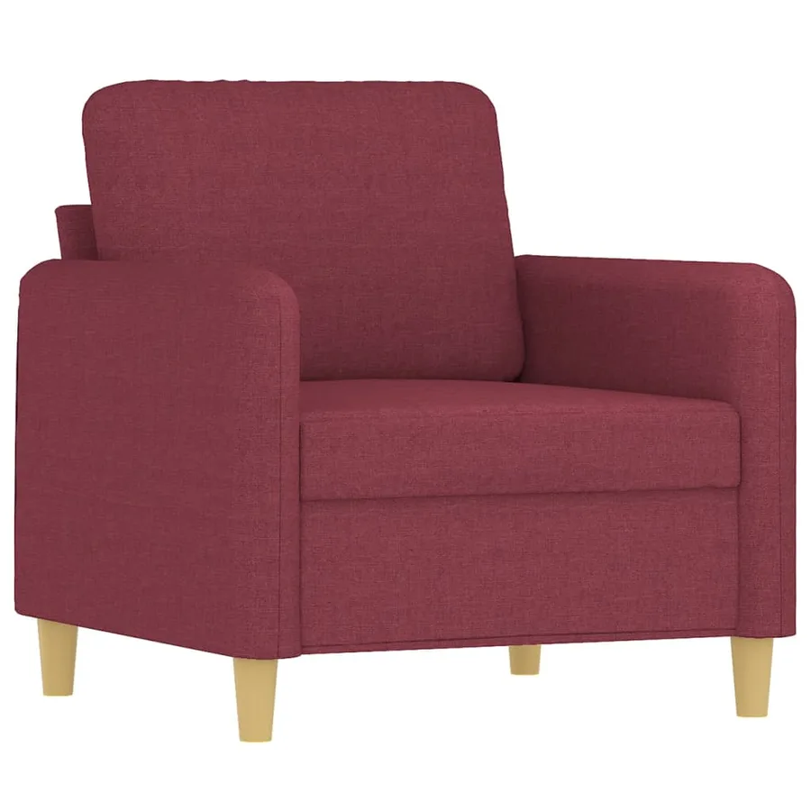 Fauteuil Rouge bordeaux 60 cm Tissu - 2