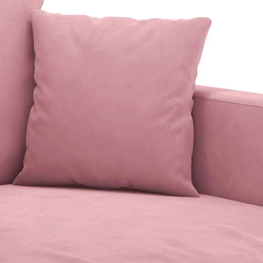 Ensemble de canapés 3 pcs avec coussins Rose Velours - 6