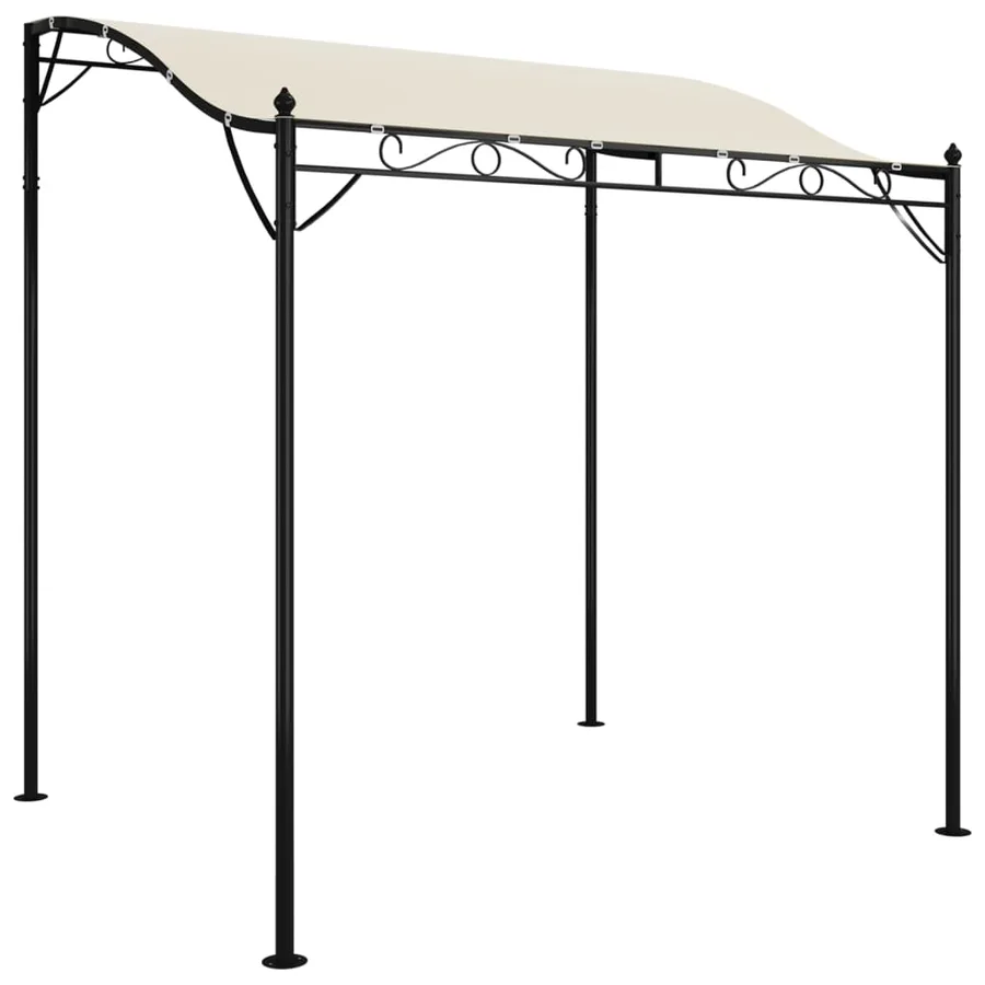 Auvent crème 2x2,3 m 180 g/m² tissu et acier - 2