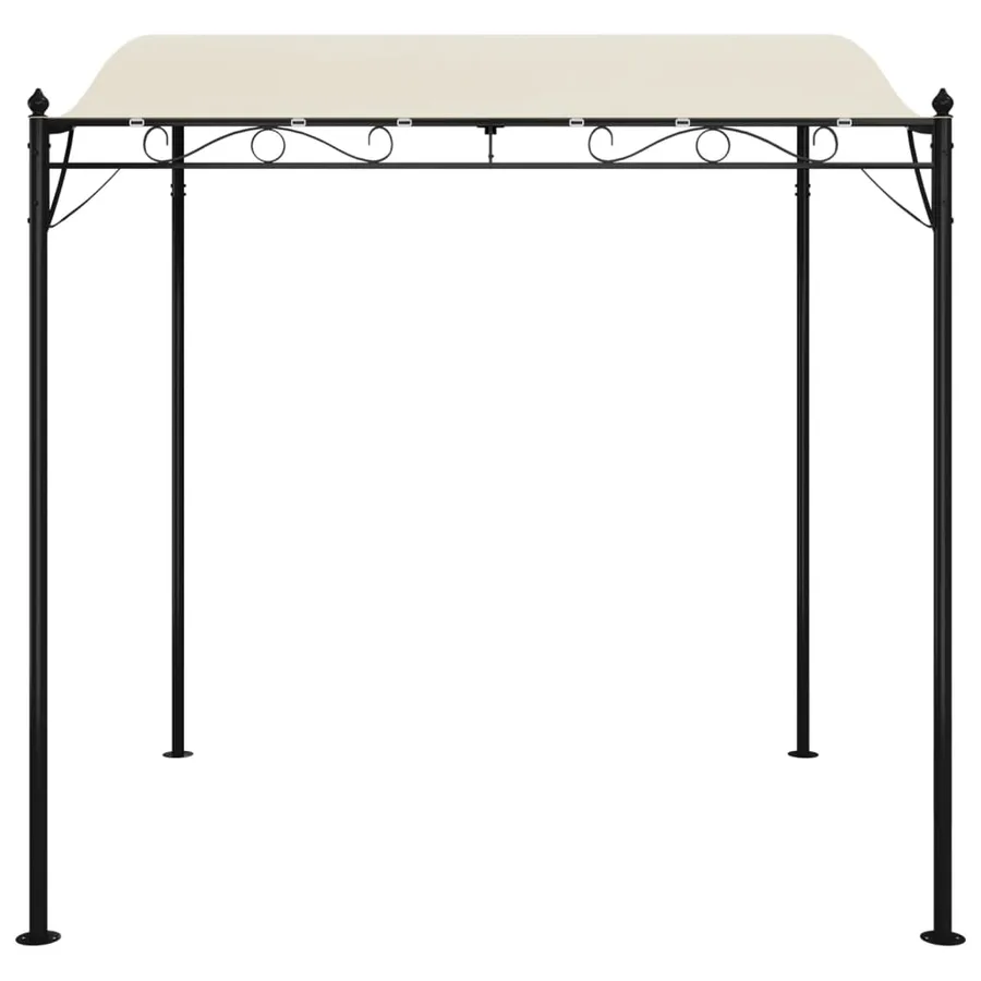 Auvent crème 2x2,3 m 180 g/m² tissu et acier - 3