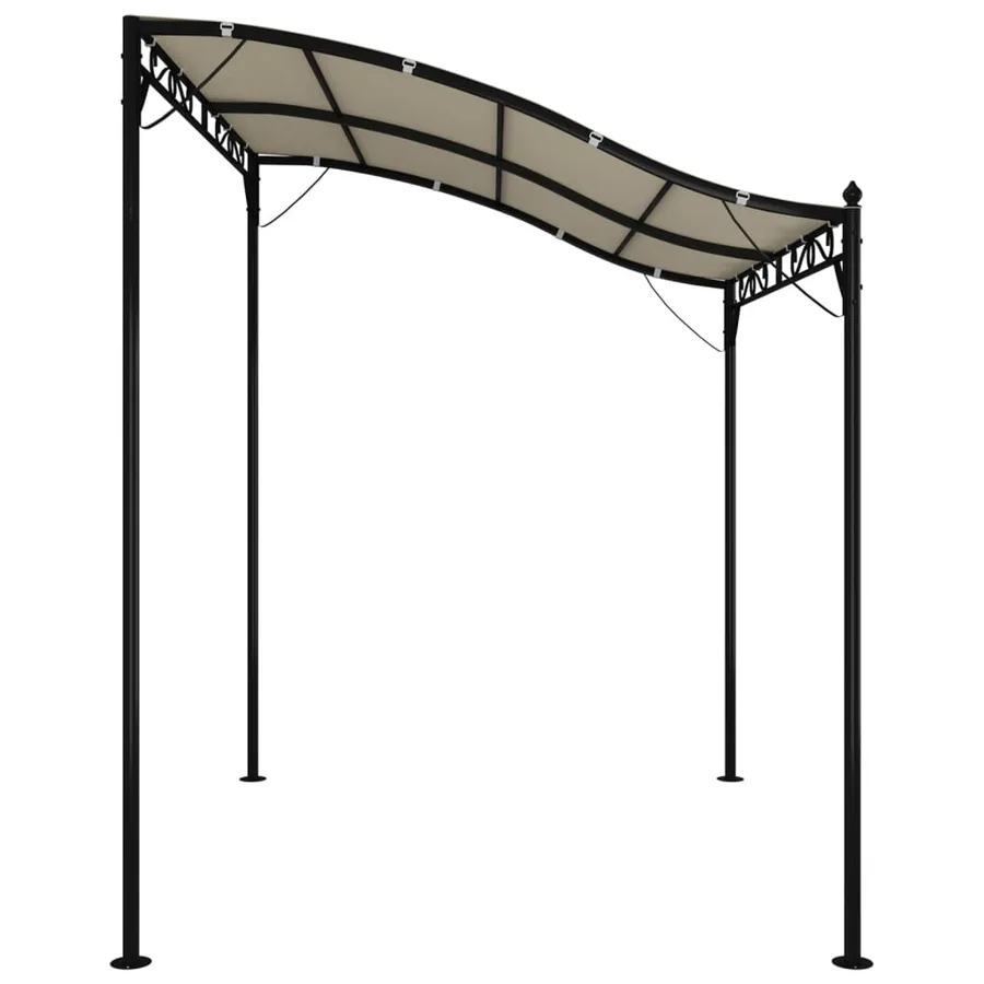 Auvent crème 2x2,3 m 180 g/m² tissu et acier - 4