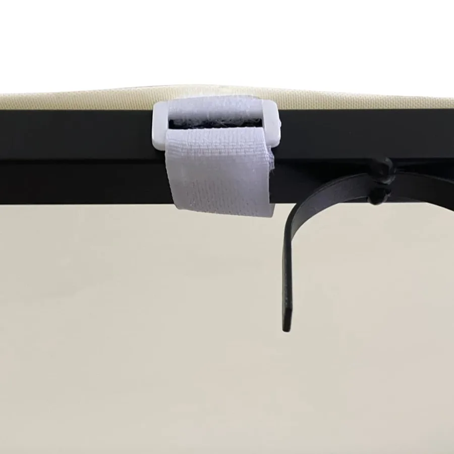 Auvent crème 2x2,3 m 180 g/m² tissu et acier - 6