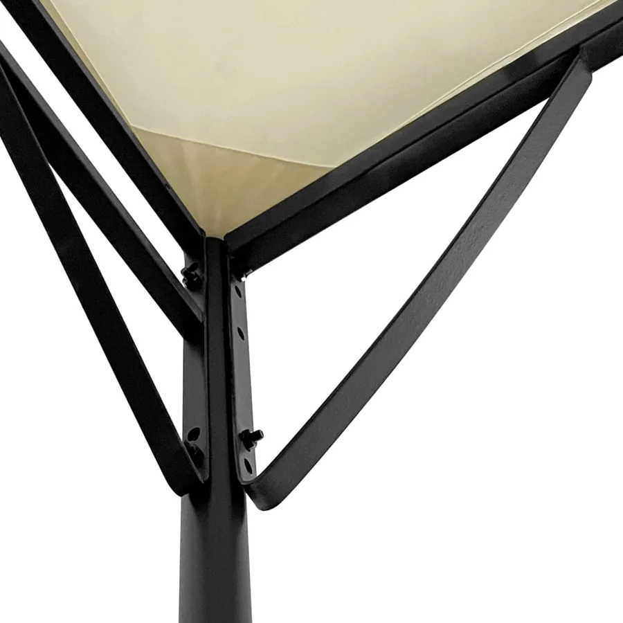 Auvent crème 2x2,3 m 180 g/m² tissu et acier - 7
