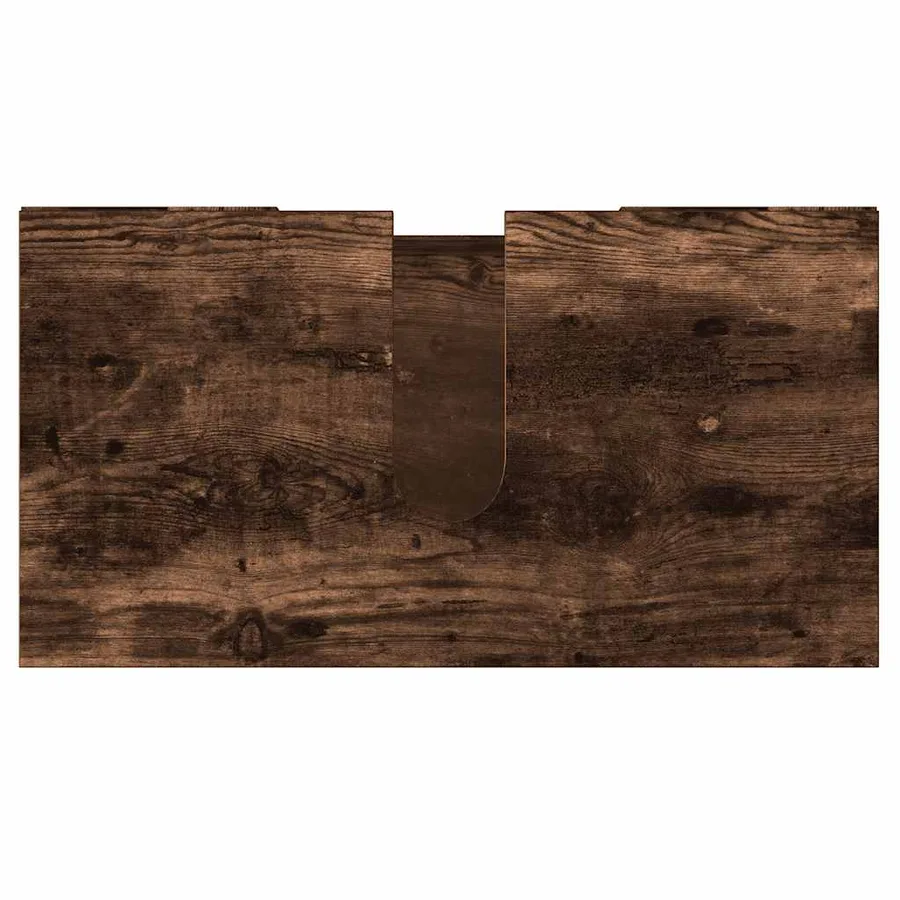 Armoire de bain Chêne fumé 60x32x53,5 cm Bois d'ingénierie - 8