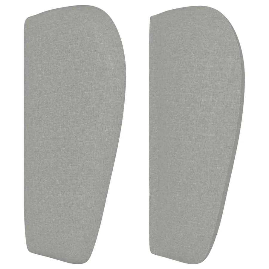 Tête de lit avec oreilles Gris clair 103x23x78/88 cm Tissu - 4