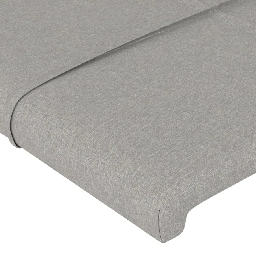 Tête de lit avec oreilles Gris clair 103x23x78/88 cm Tissu - 5