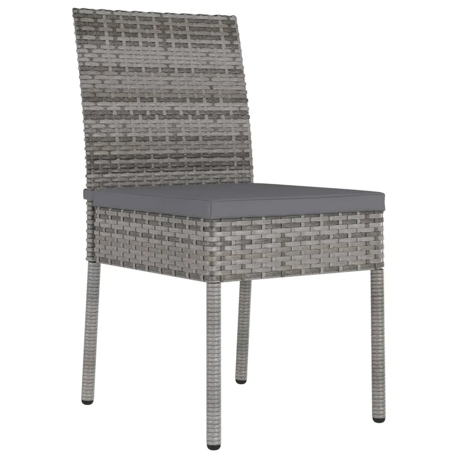 Ensemble à manger de jardin 7 pcs Résine tressée Gris - 8