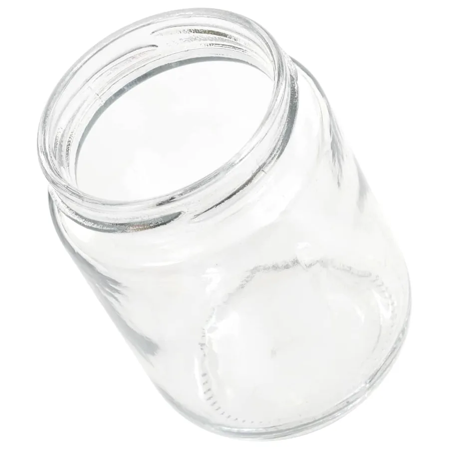 48 pcs Pots à confiture avec couvercle rouge Verre 230 ml - 6