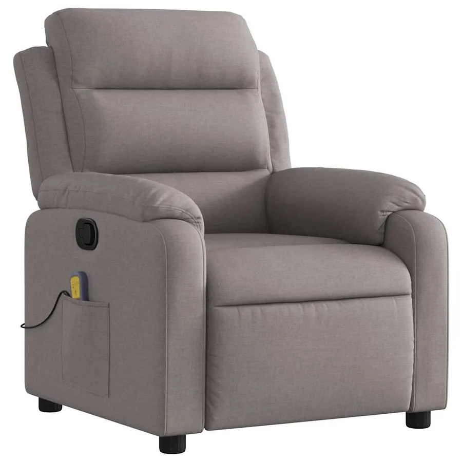 Fauteuil de massage inclinable Taupe Tissu - 3