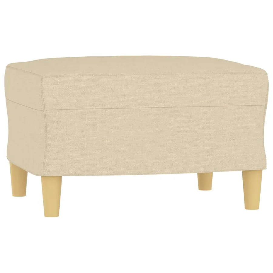 Ensemble de canapés 3 pcs avec coussins crème tissu - 5