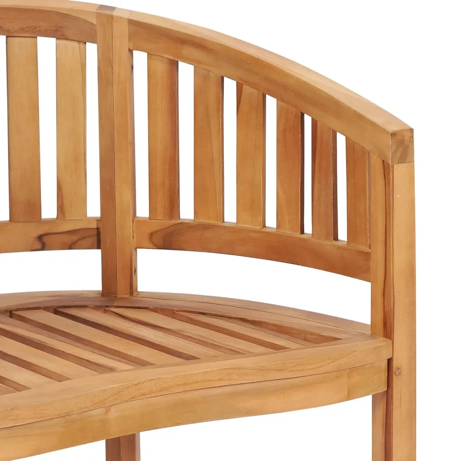 Salon de jardin 5 pcs en forme de banane Bois de teck solide - 7