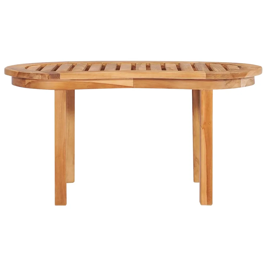 Salon de jardin 5 pcs en forme de banane Bois de teck solide - 9