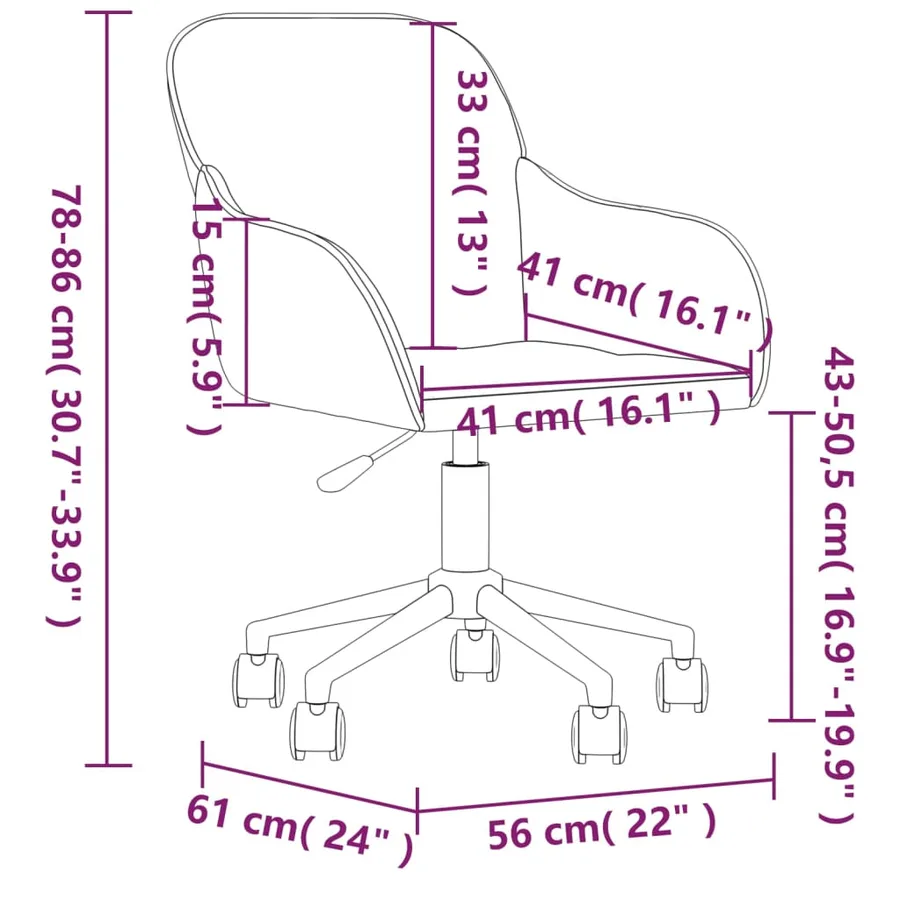Chaises pivotantes à manger lot de 2 Bleu Velours - 10