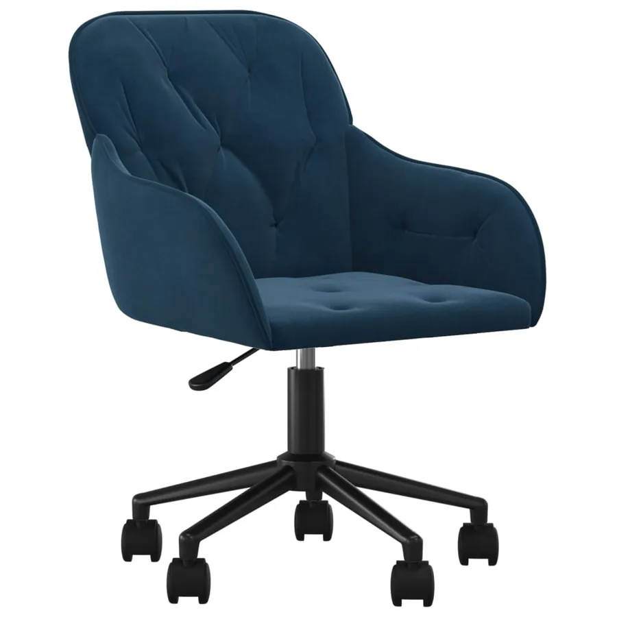 Chaises pivotantes à manger lot de 2 Bleu Velours - 3