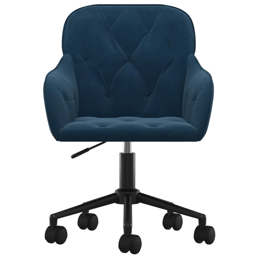 Chaises pivotantes à manger lot de 2 Bleu Velours - 4