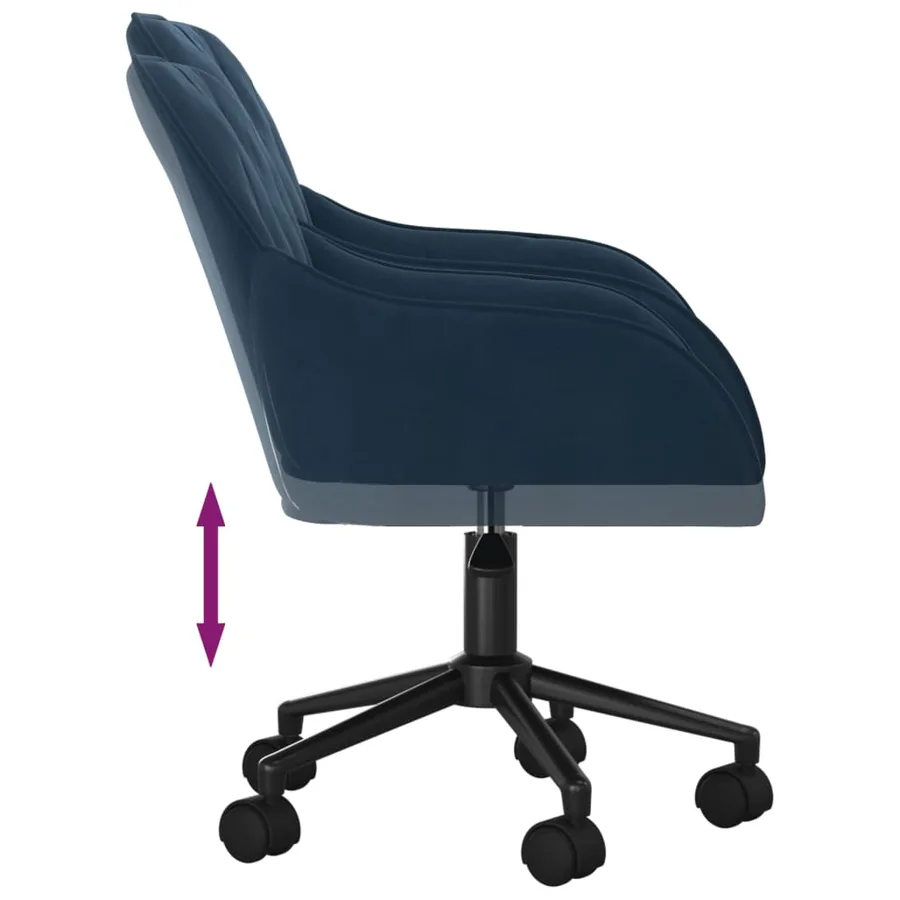 Chaises pivotantes à manger lot de 2 Bleu Velours - 7