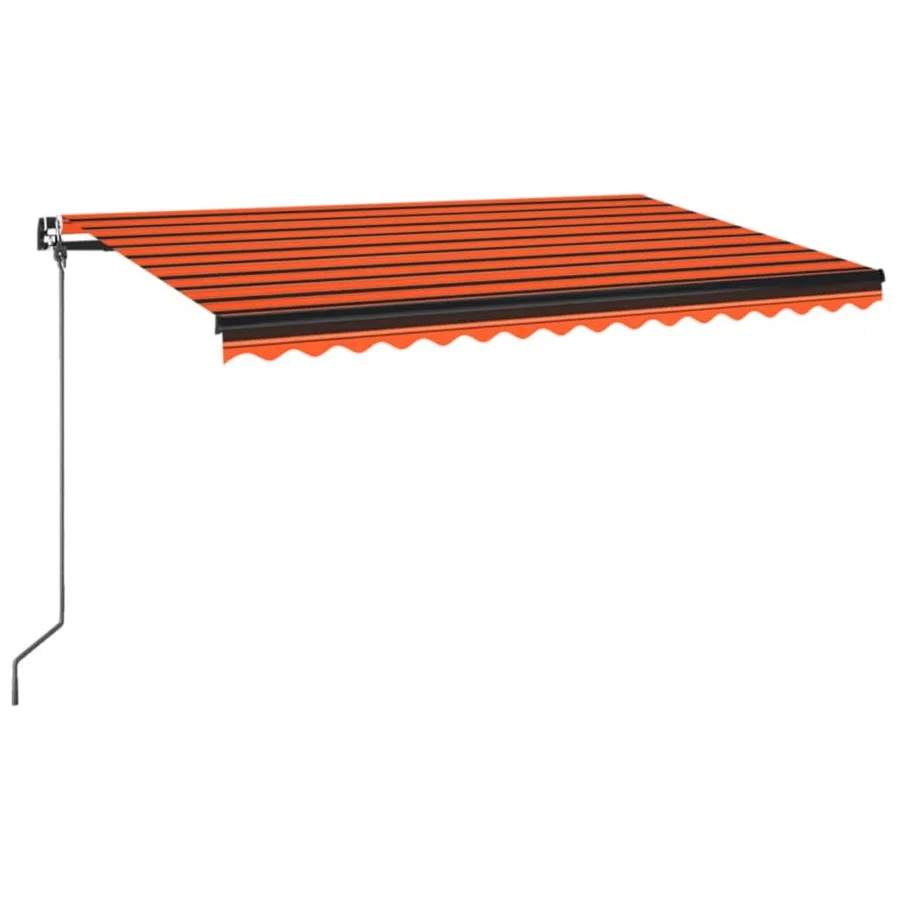 Auvent manuel rétractable 400x350 cm Orange et marron - 2