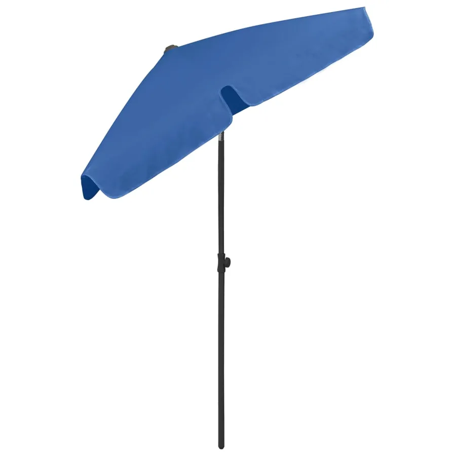 Parasol de plage bleu azuré 180x120 cm - 4