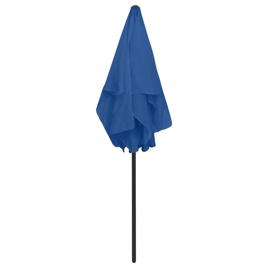 Parasol de plage bleu azuré 180x120 cm - 5