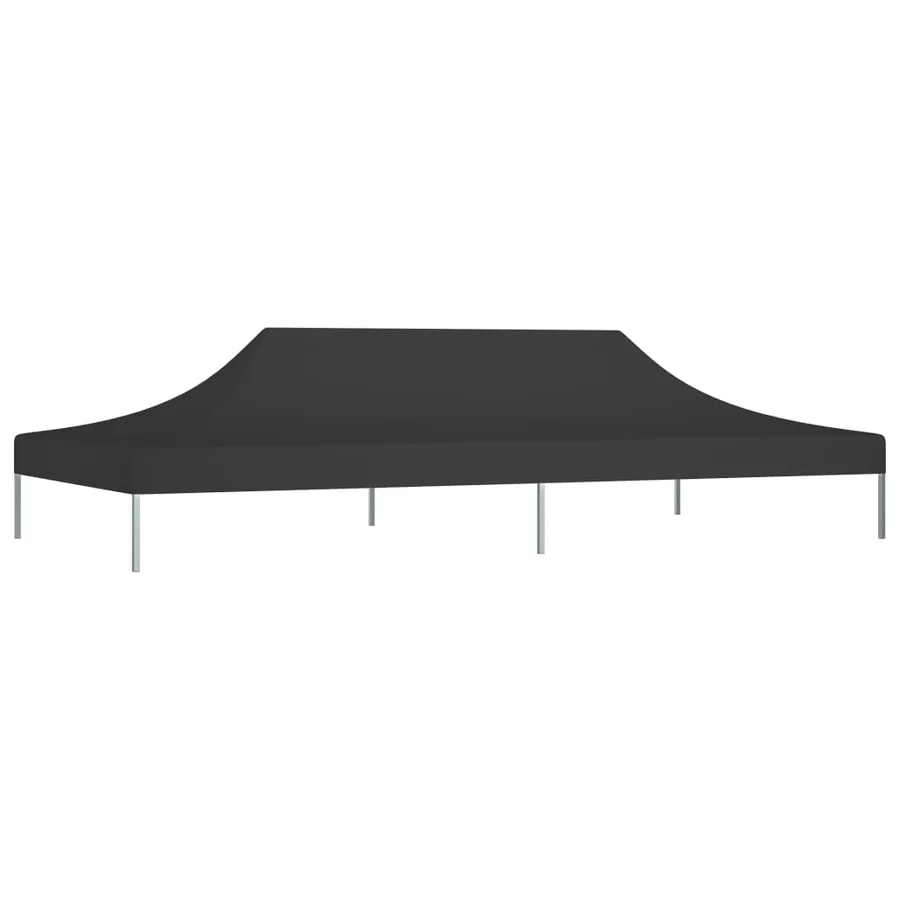 Toit de tente de réception 6x3 m Noir 270 g/m² - 2