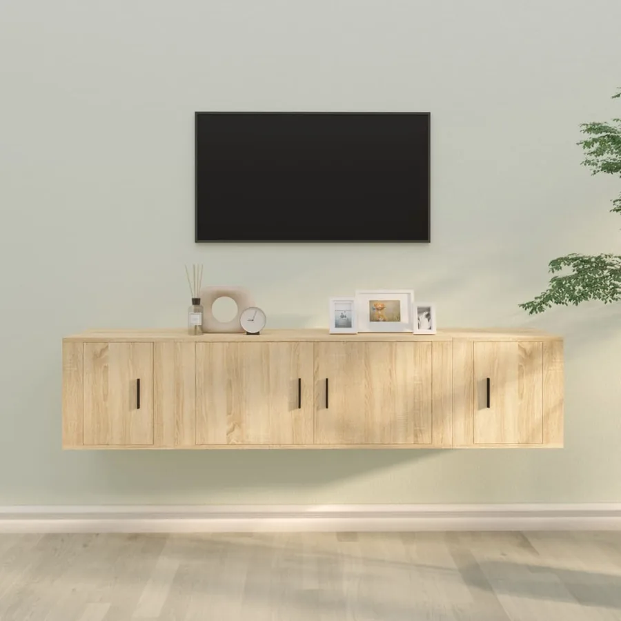 Ensemble de meubles TV 3 pcs Chêne sonoma Bois d'ingénierie