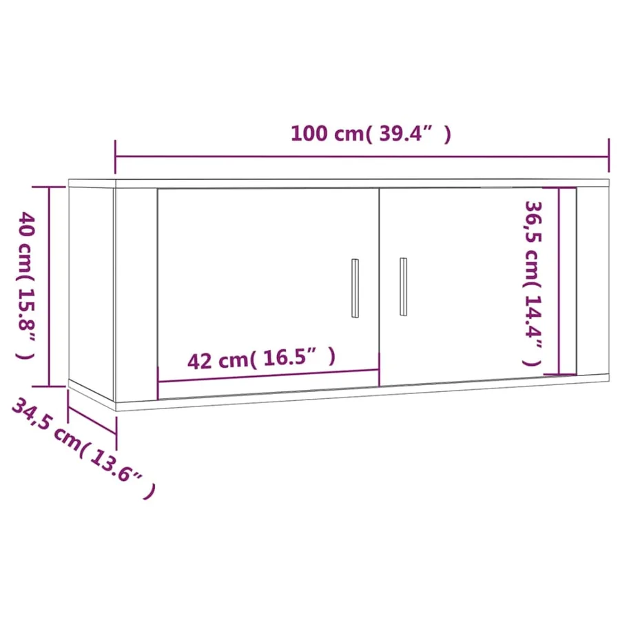 Ensemble de meubles TV 3 pcs Chêne sonoma Bois d'ingénierie - 11