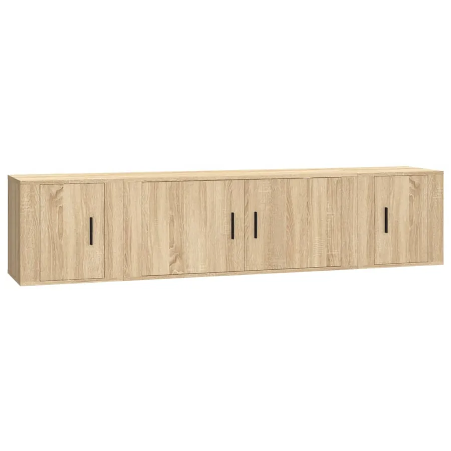 Ensemble de meubles TV 3 pcs Chêne sonoma Bois d'ingénierie - 2