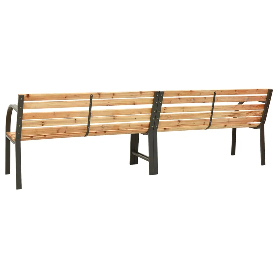 Banc double de jardin 225 cm Bois de sapin massif - 4