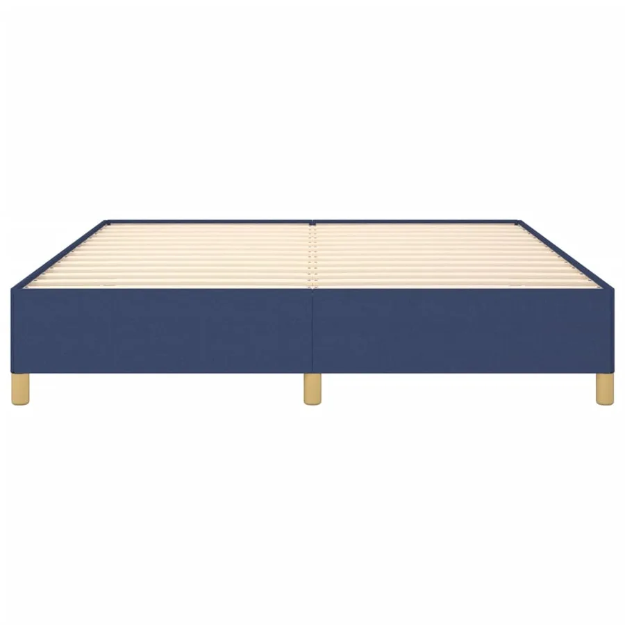 Cadre de lit sans matelas bleu 180x200 cm tissu - 5