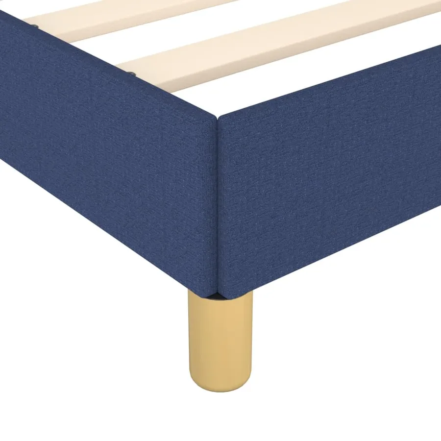 Cadre de lit sans matelas bleu 180x200 cm tissu - 7