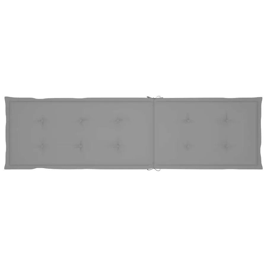 Chaise longue d'extérieur repose-pied et coussin Acacia solide - 8