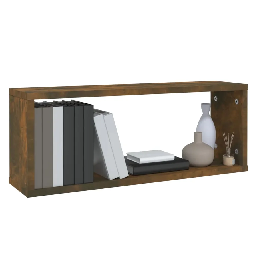 Étagères murales cube 6 pcs Chêne fumé 60x15x23 cm Bois - 7