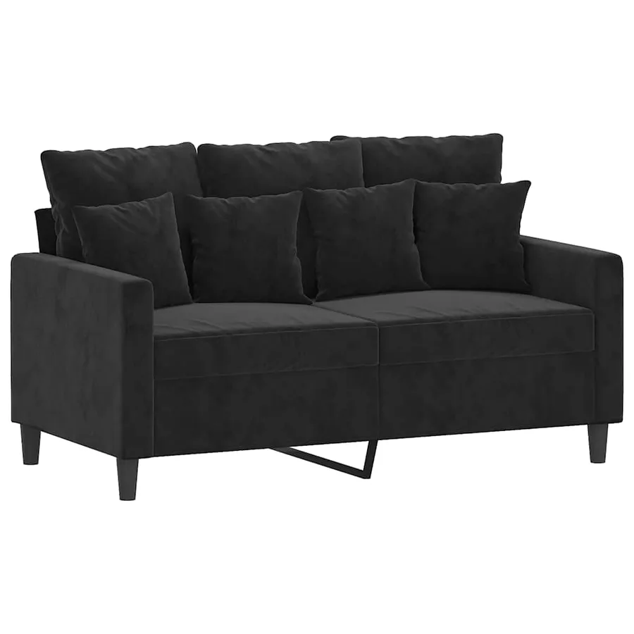 Ensemble de canapés 2 pcs avec coussins Noir Velours - 3
