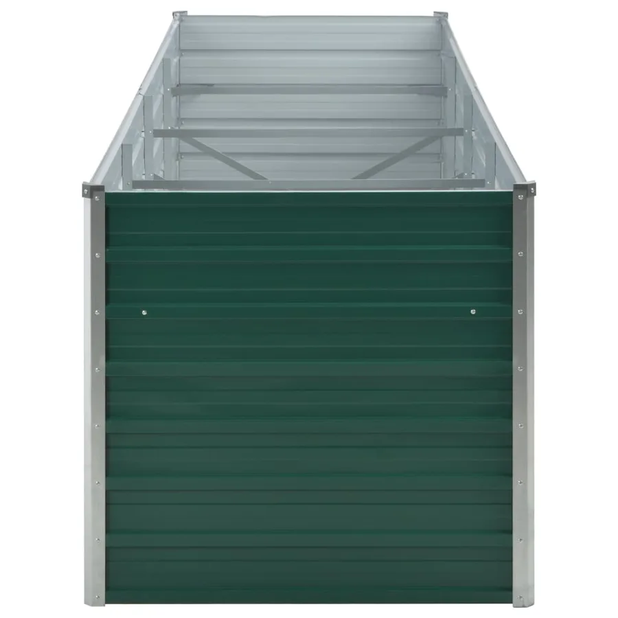 Lit surélevé de jardin Acier galvanisé 320x80x77 cm Vert - 5