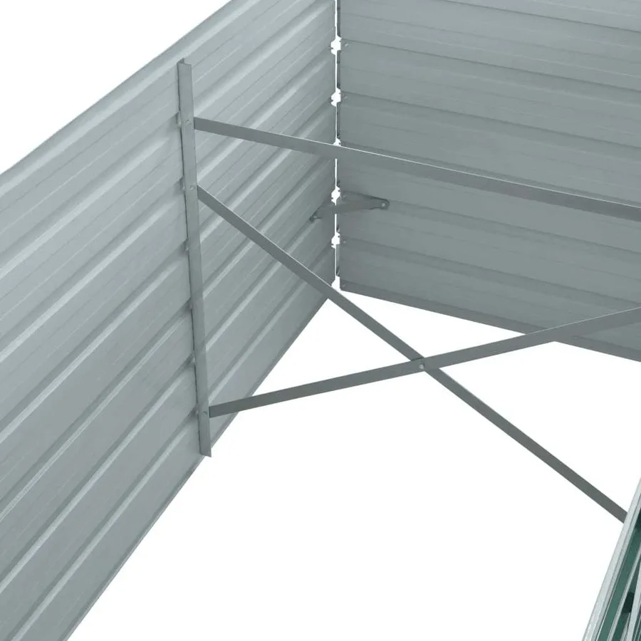 Lit surélevé de jardin Acier galvanisé 320x80x77 cm Vert - 7
