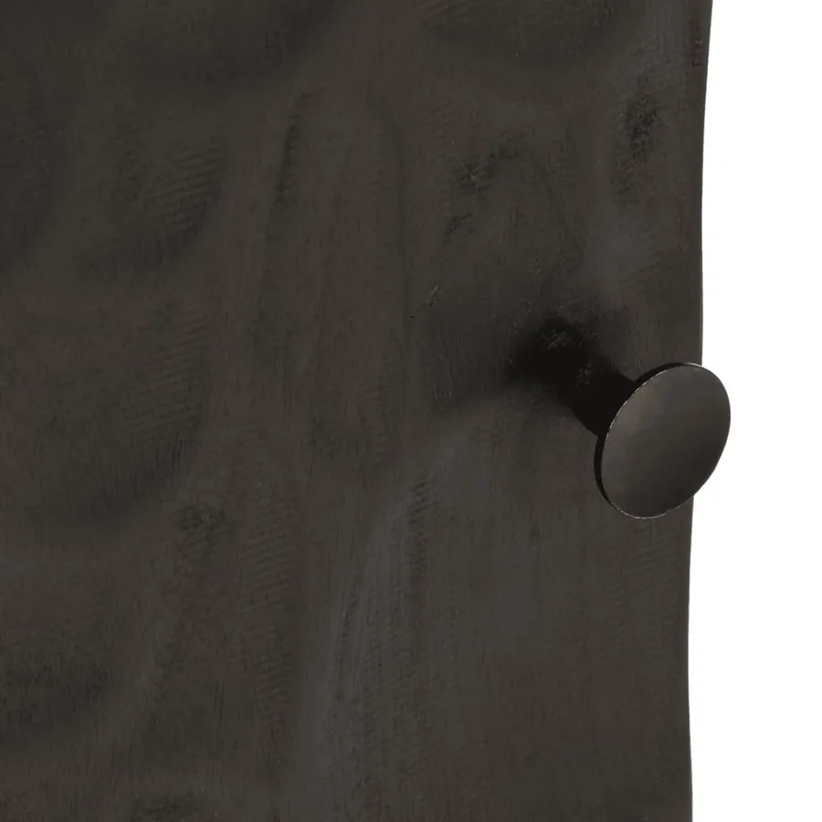Table de chevet noir 40x30x50 cm bois massif manguier et fer - 7