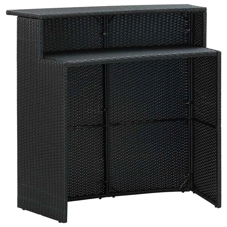Ensemble de bar de jardin avec coussins 4 pcs Noir - 5