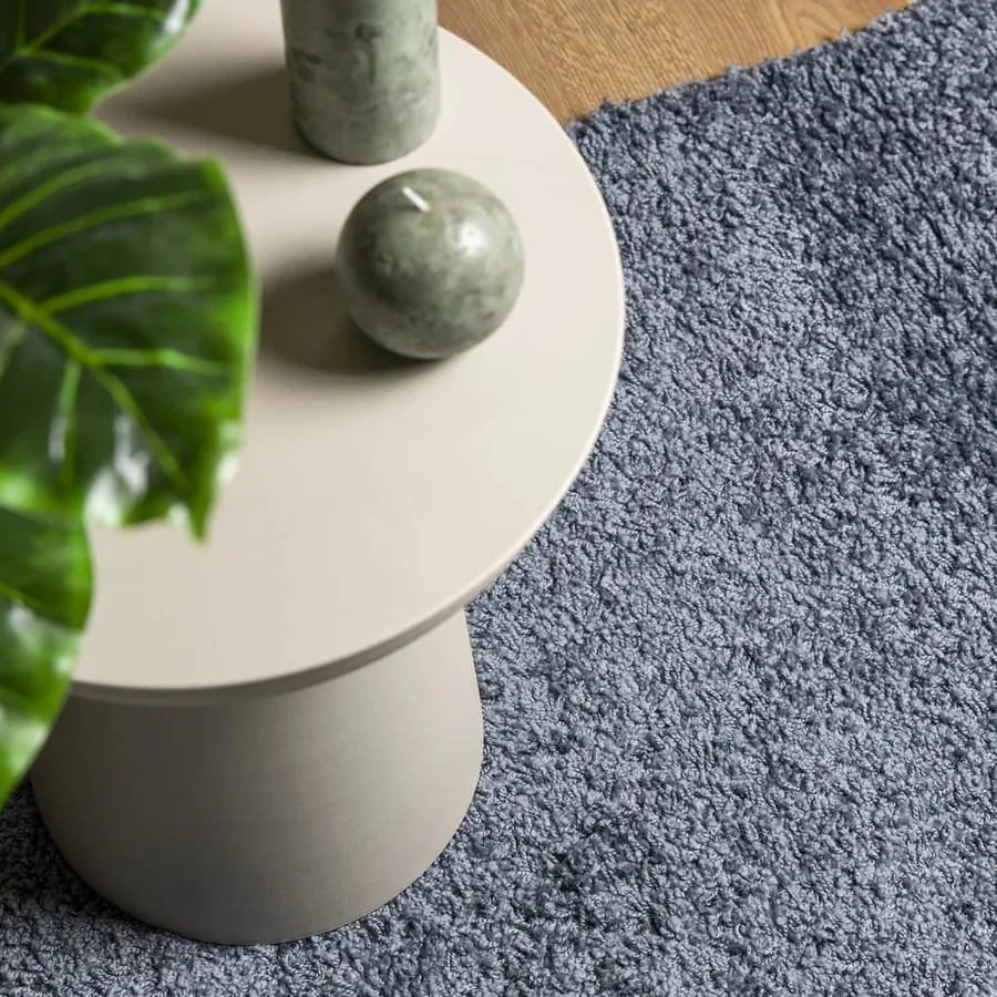 Tapis shaggy PAMPLONA poils longs moderne bleu 200x280 cm - 7