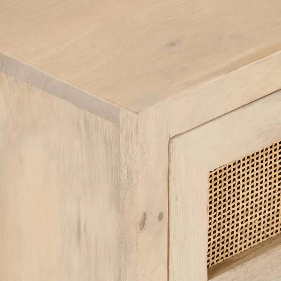 Table de chevet 40x30x50 cm bois massif manguier et fer - 6