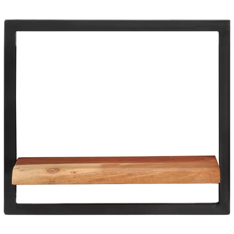 Étagères murales 2 pcs 40x24x35 cm Bois d'acacia et acier - 2