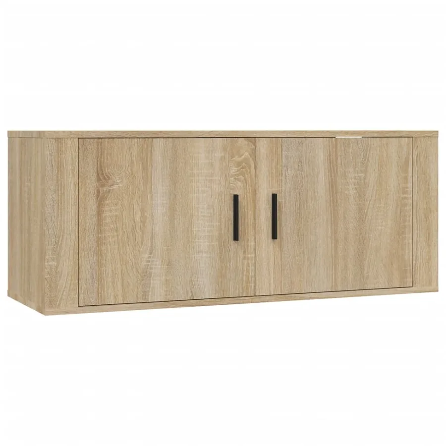 Meuble TV mural Chêne Sonoma 100x34,5x40 cm - 2