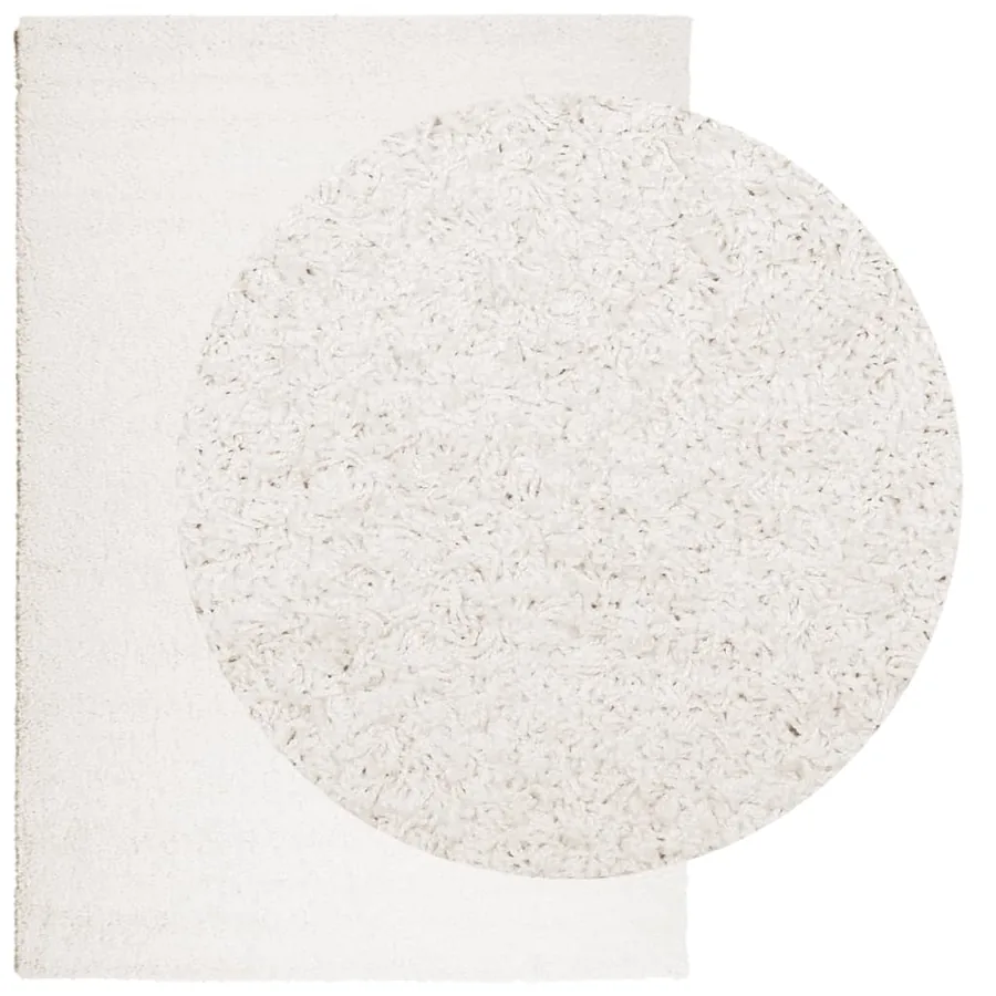 Tapis shaggy PAMPLONA poils longs moderne crème 120x170 cm - 3