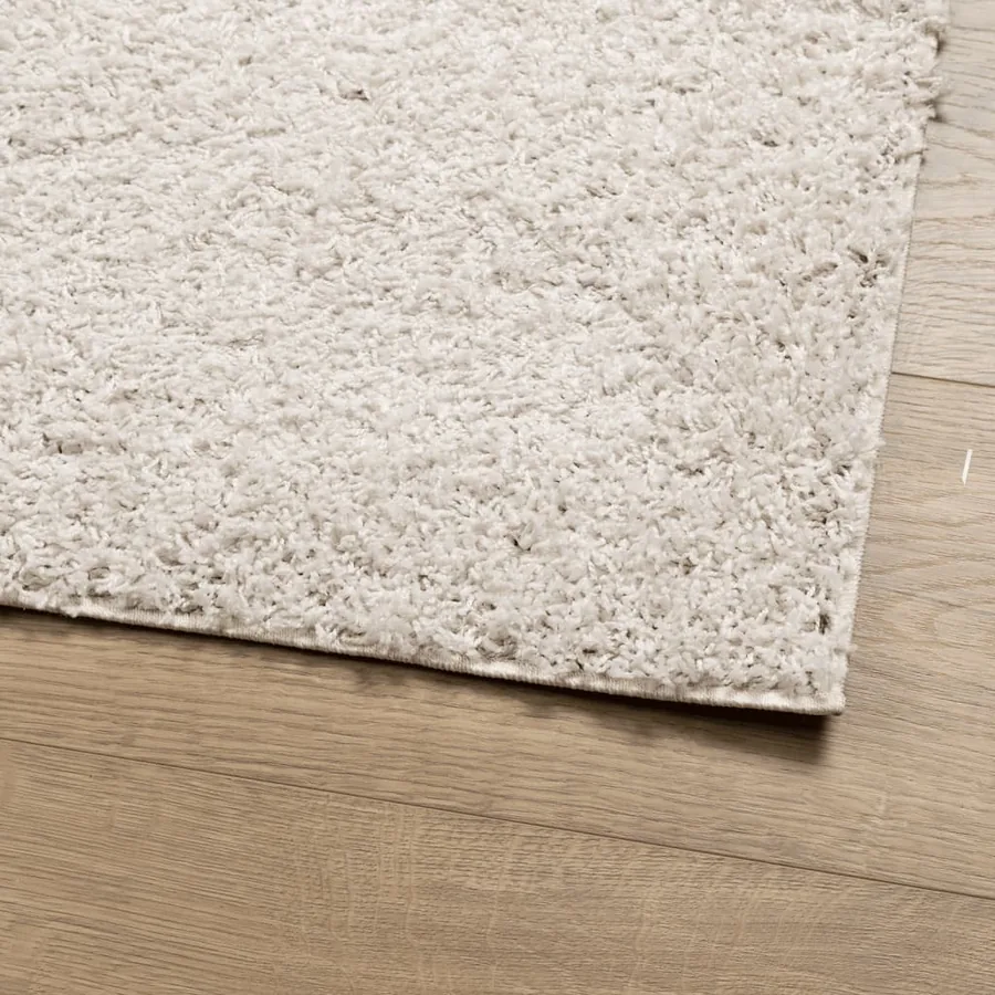 Tapis shaggy PAMPLONA poils longs moderne crème 120x170 cm - 4