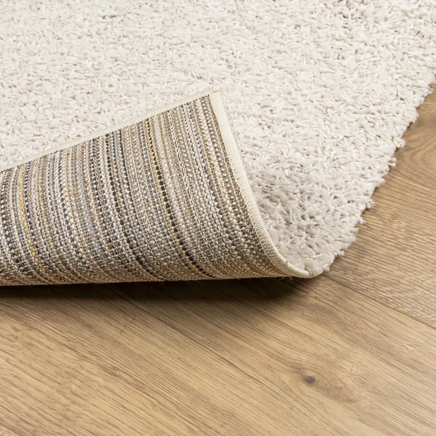 Tapis shaggy PAMPLONA poils longs moderne crème 120x170 cm - 5