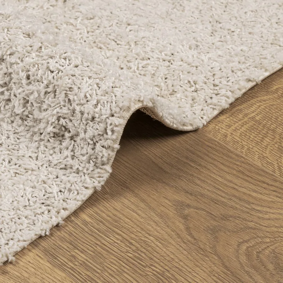Tapis shaggy PAMPLONA poils longs moderne crème 120x170 cm - 6