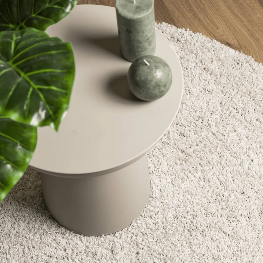 Tapis shaggy PAMPLONA poils longs moderne crème 120x170 cm - 7