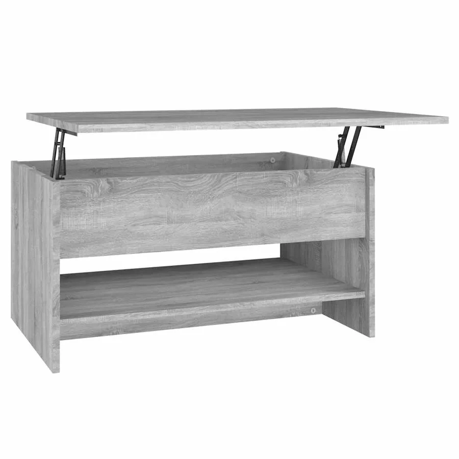 Table basse Sonoma gris 80x50x40 cm Bois d'ingénierie - 2
