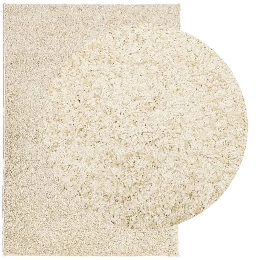 Tapis shaggy PAMPLONA poils longs moderne doré 120x170 cm - 3