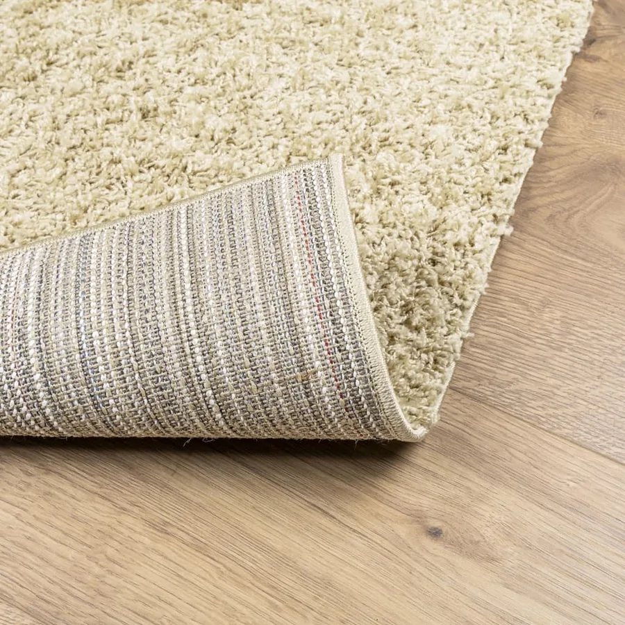 Tapis shaggy PAMPLONA poils longs moderne doré 120x170 cm - 5