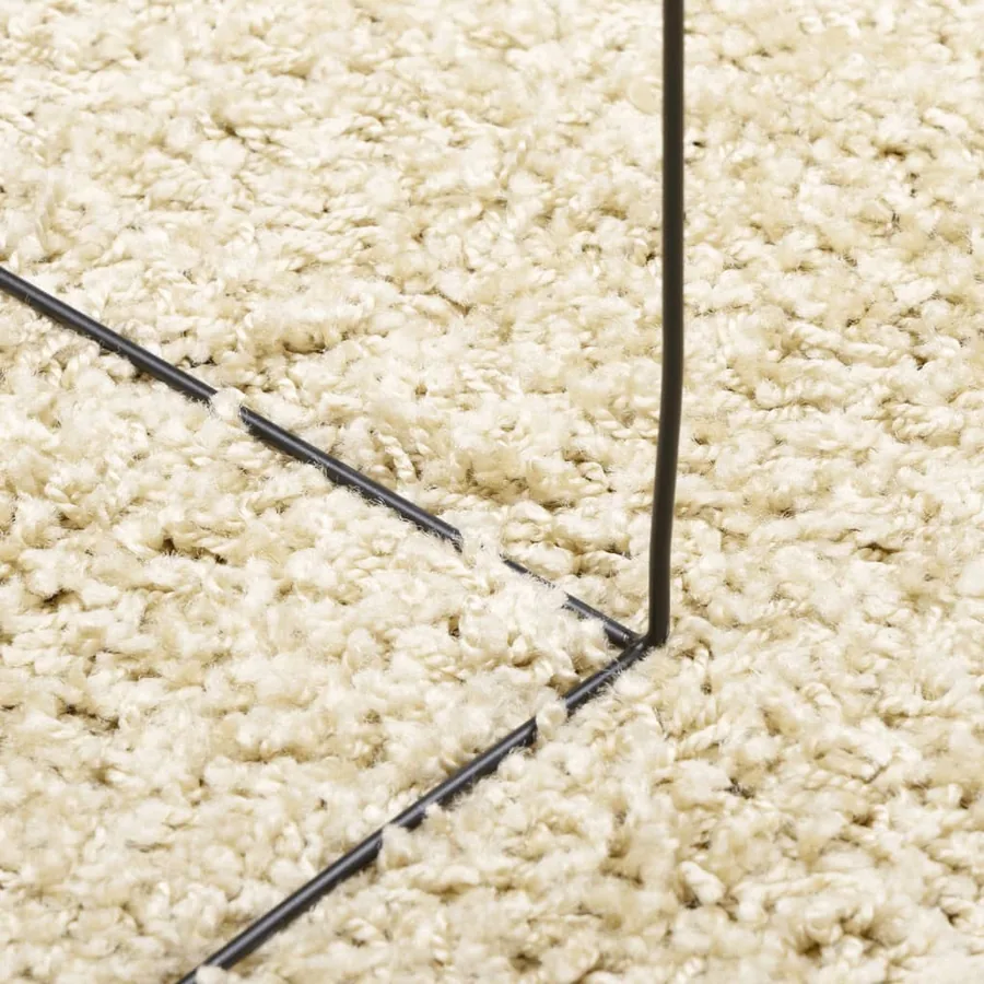 Tapis shaggy PAMPLONA poils longs moderne doré 120x170 cm - 8